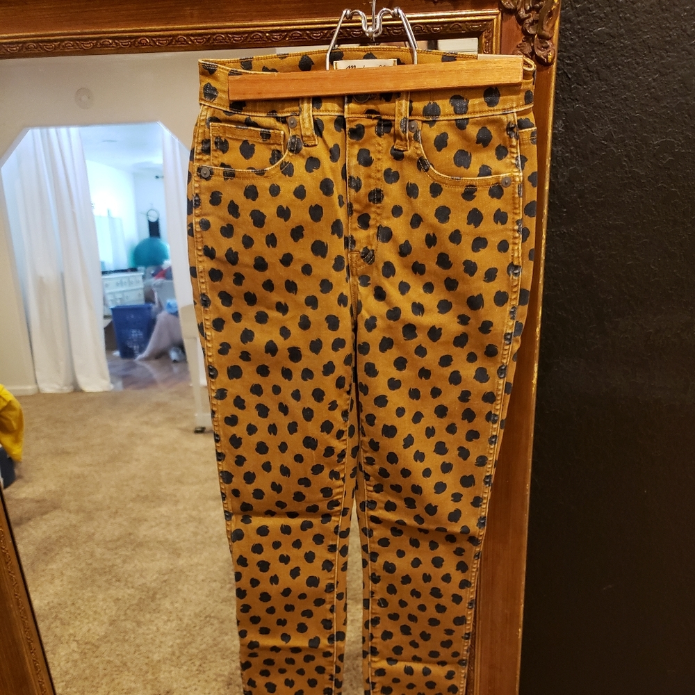 Madewell cheetah print jeans brand new!